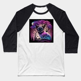 Creepy Birman Cat Baseball T-Shirt